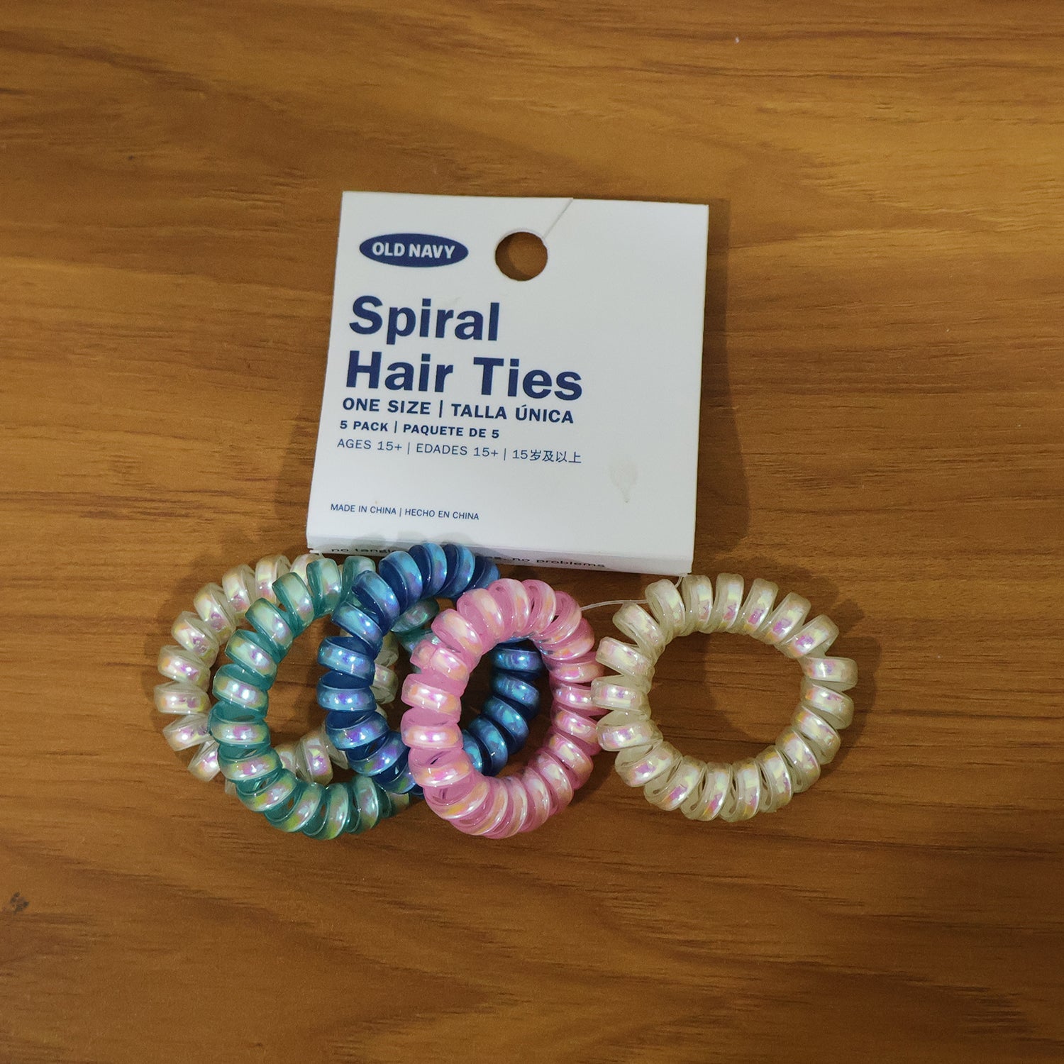 colorful spiral hair ties
