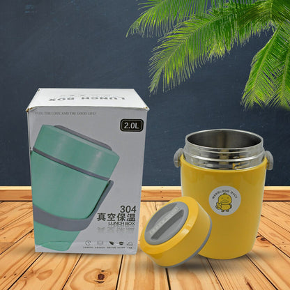 HEAVY LEAK-PROOF STAINLESS STEEL LUNCH BOX/ TIFFIN BOX, 2 COMPARTMENT