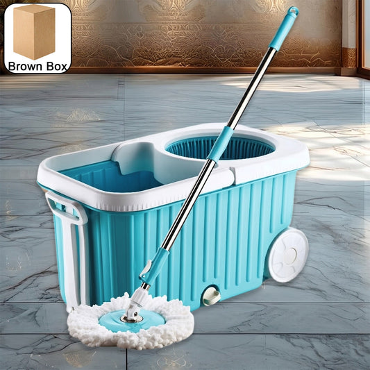 Apex Magic 360° Spin Mop Cleaning System with Stainless Steel Spinner