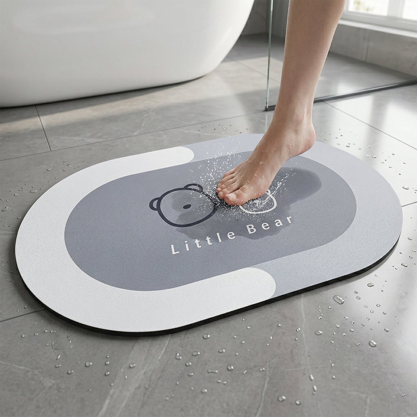 absorbent anti skid bathroom mat for home