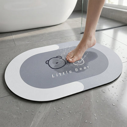 absorbent anti skid bathroom mat for home