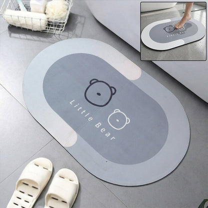 anti slip quick dry bathroom floor mat 89x59 cm