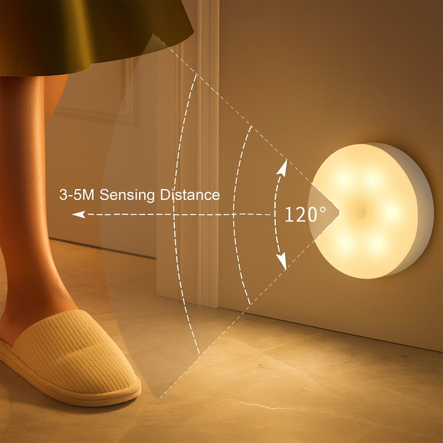Rechargeable Motion Sensor Night Light (1 Pc)
