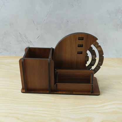Wooden stationery stand lifestyle shot