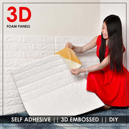 Wallpaper 3D Foam Wallpaper Sticker Panels (78 x 70 Cm / 1 Pc)