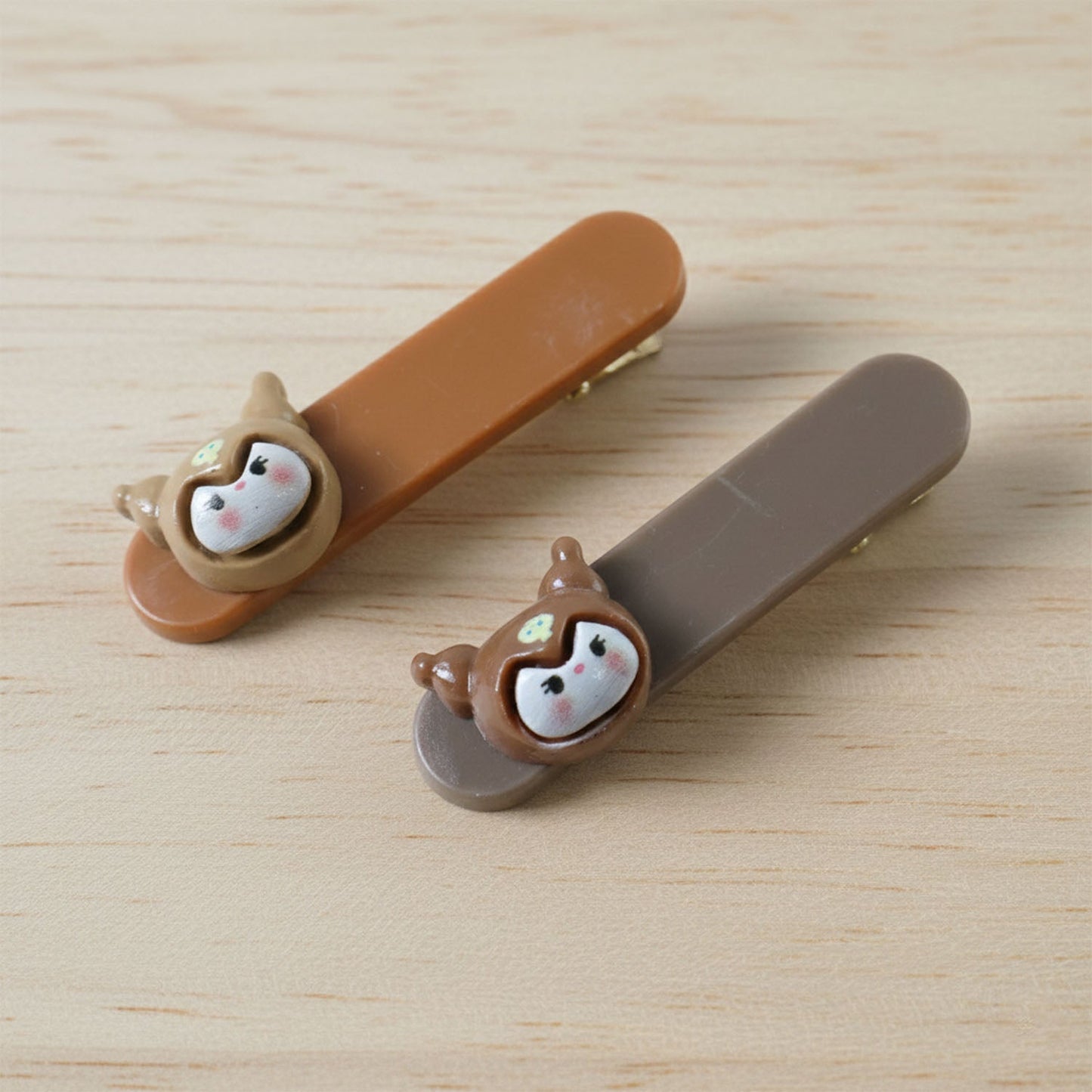 Cute Cartoon Animal Face Decorative Hair Clips (4 Pc)