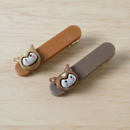 Cute Cartoon Animal Face Decorative Hair Clips (4 Pc)