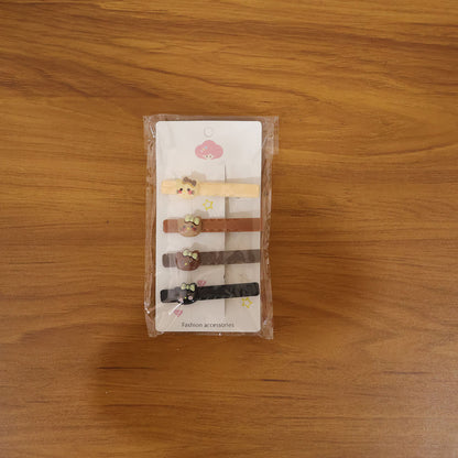 Cute Cartoon Cat Design Hair Clips Set (4 Pc)