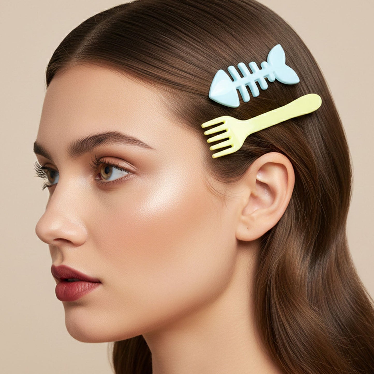 Fun snack theme hair pins
