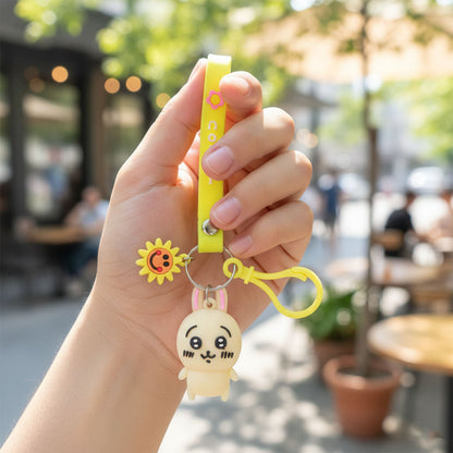 Adorable rabbit key ring charm