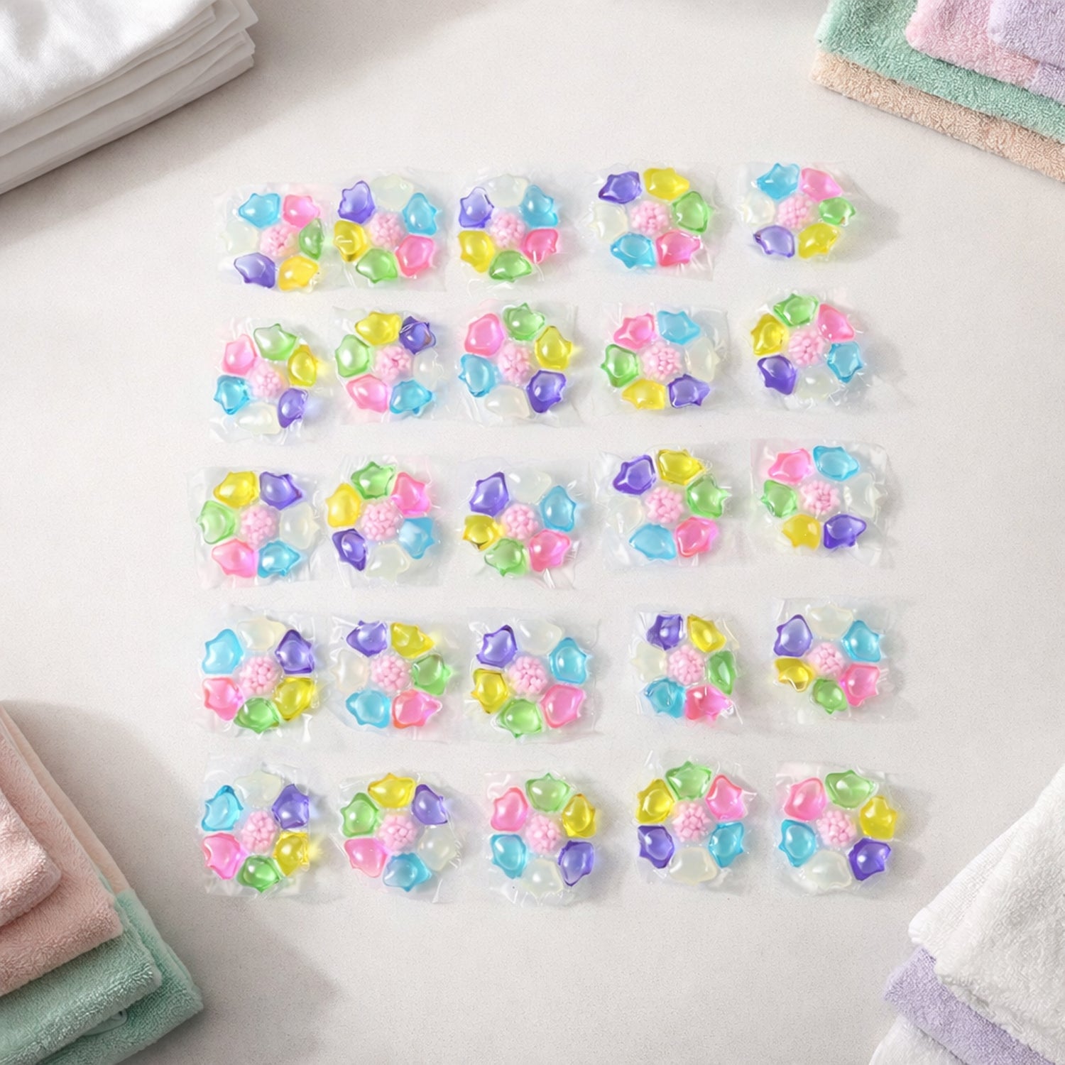 colorful detergent pods