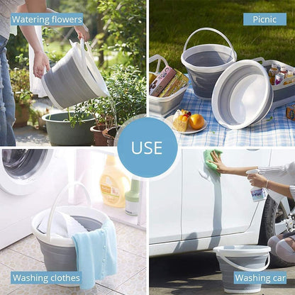 Collapsible Folding Bucket for Cleaning, Car Wash & Travel (1 Pc / 23x16 Cm)