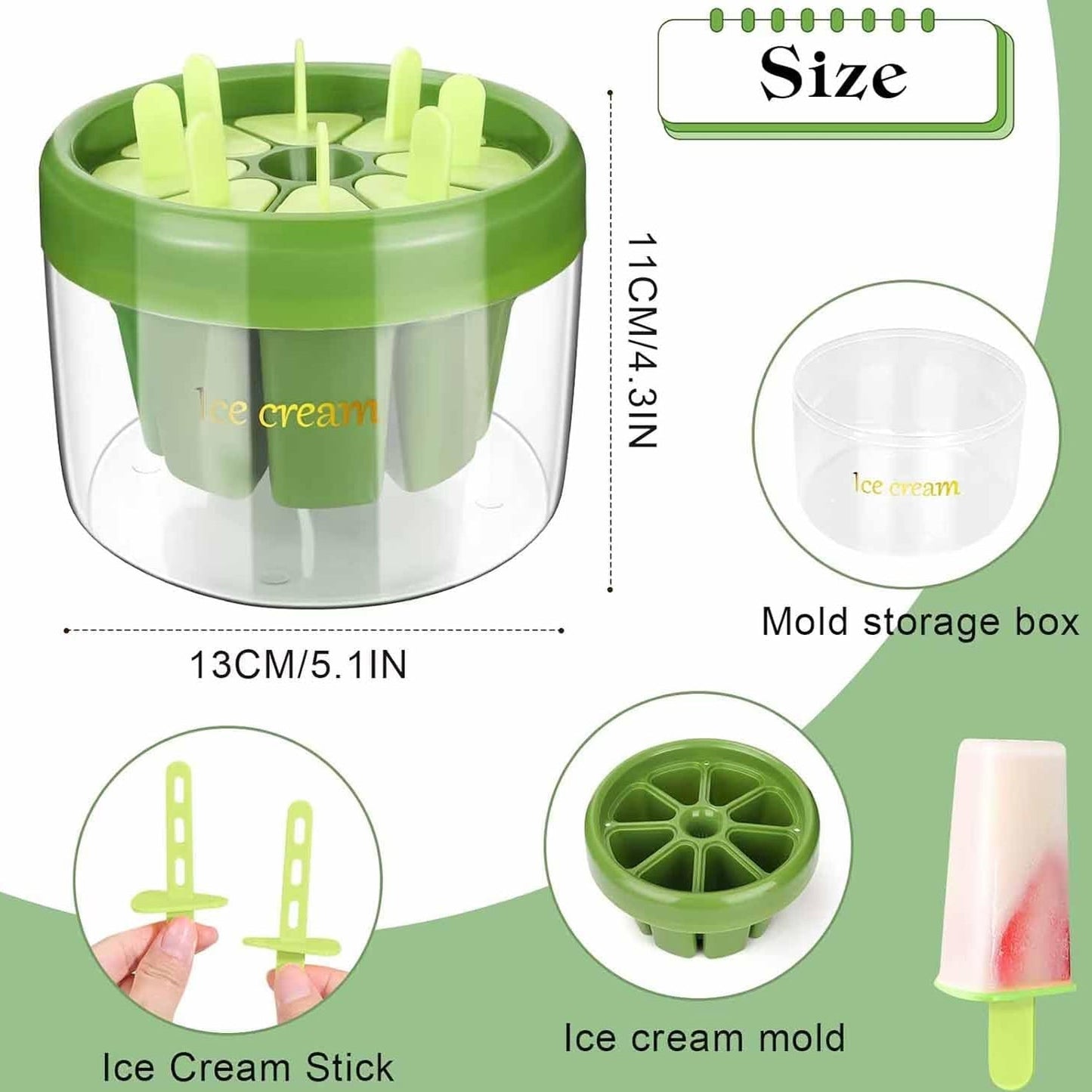 DIY ice candy mold set