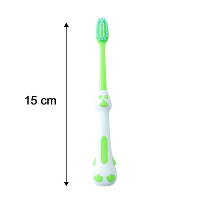 Kids Cartoon Spring Frog Toy With Toothbrush Set (2 Pc Set)