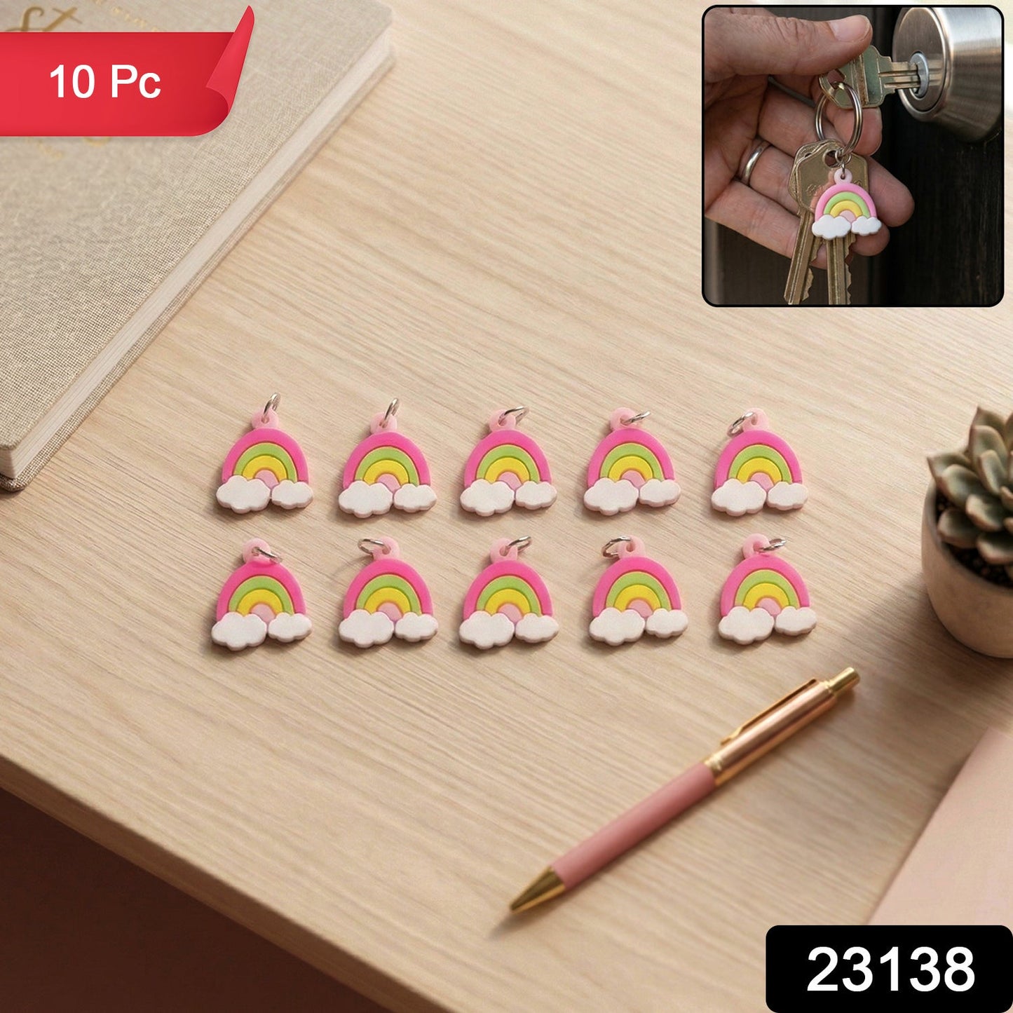 Cloud Keychain Charm Set
