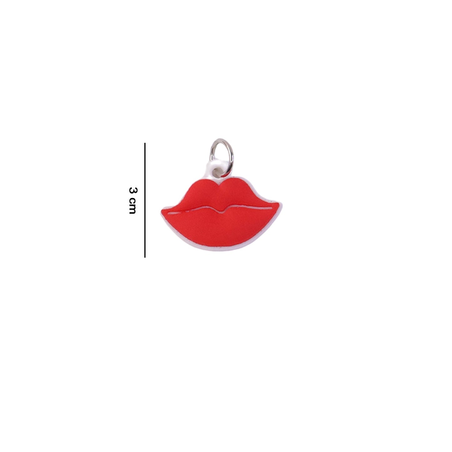Cute Lips Shape Bag Charm Keychain Set (10 Pc)