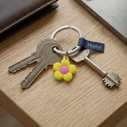 Cute Flower Shape Bag Charm Keychain Set (10 Pc Set)