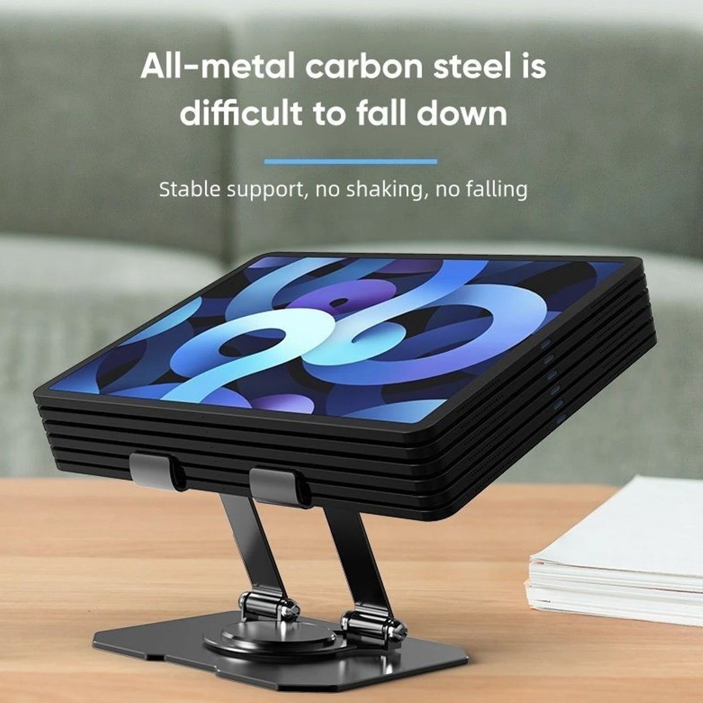 Premium Adjustable Foldable Metal Laptop Stand (1 Pc)