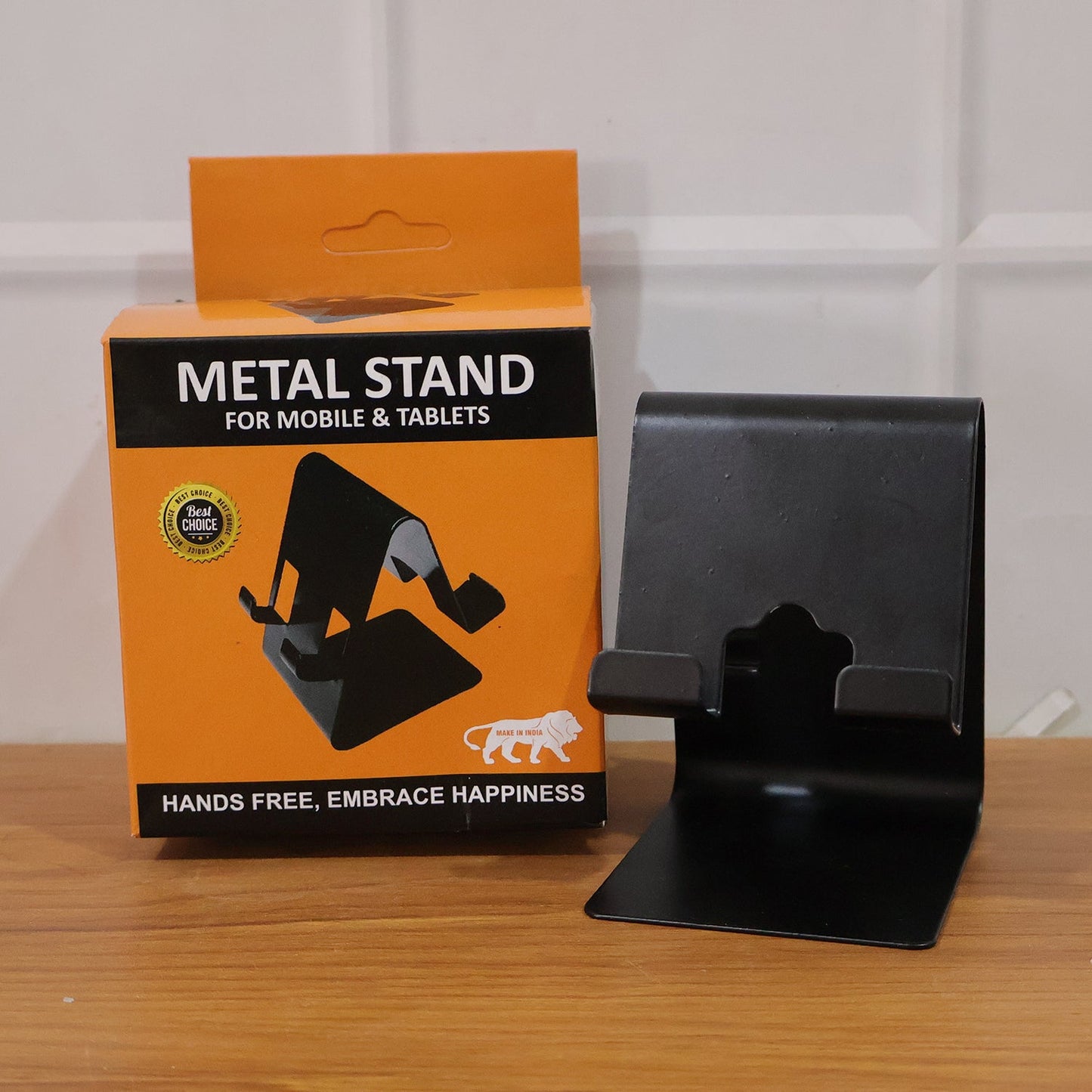 Metal Mobile Phone & Tablet Stand (1 Pc, Black Color)