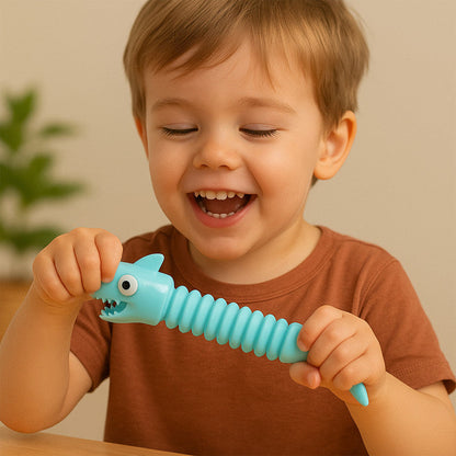 Cartoon shark spring toy