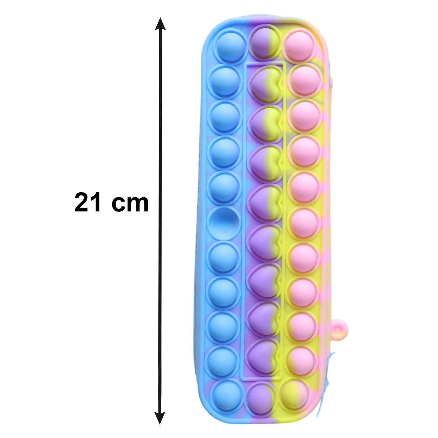 Pop It Silicone Pencil Pouch with Zipper (1 Pc)