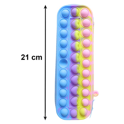 Pop It Silicone Pencil Pouch with Zipper (1 Pc)