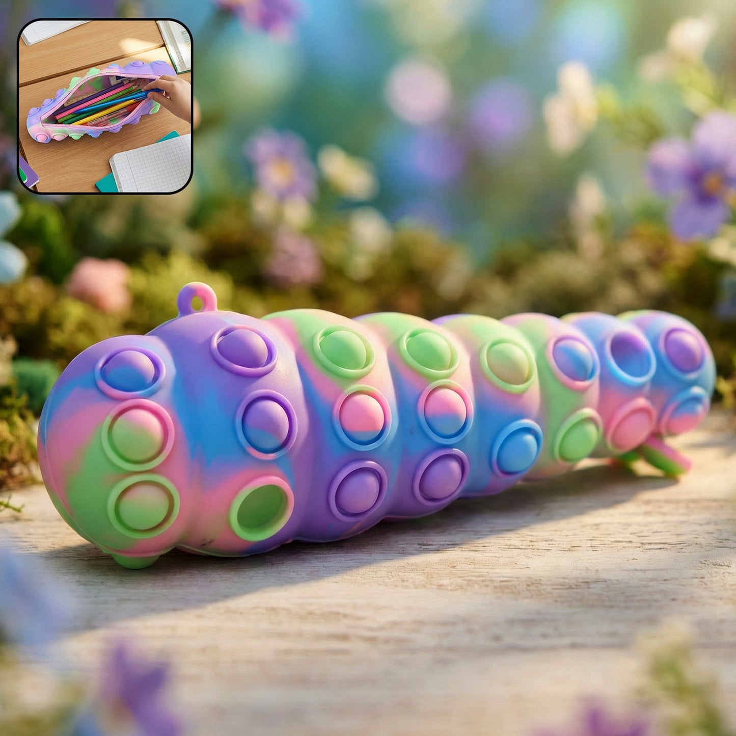 Rainbow Caterpillar Pop It Toy (1 Pc)