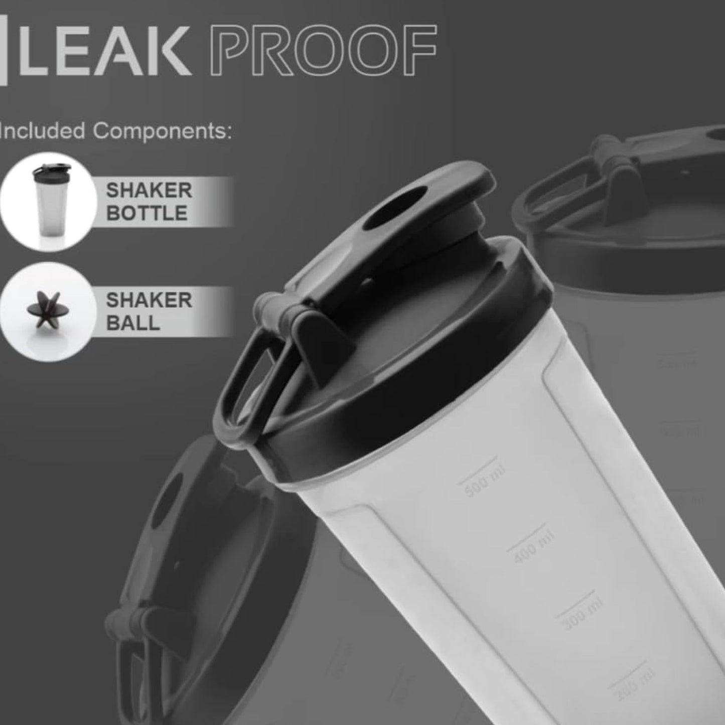 500 ML Plastic Prime Gym Shaker Bottle (1 Pc)