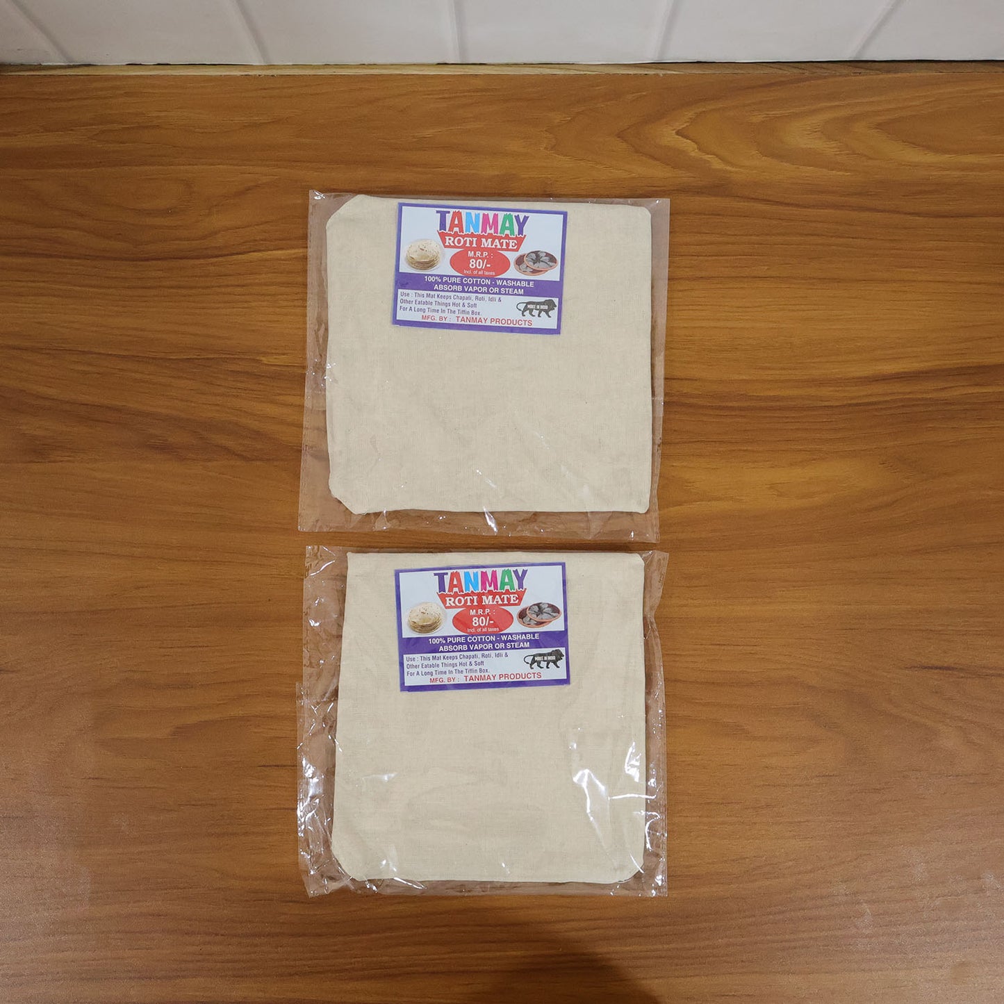 Multipurpose Cotton Roti Cloth Cover, Round Roti Cover  (51 x 51 cm, Pack of 2 )