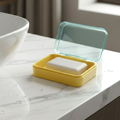 Cartoon smiley soap storage box