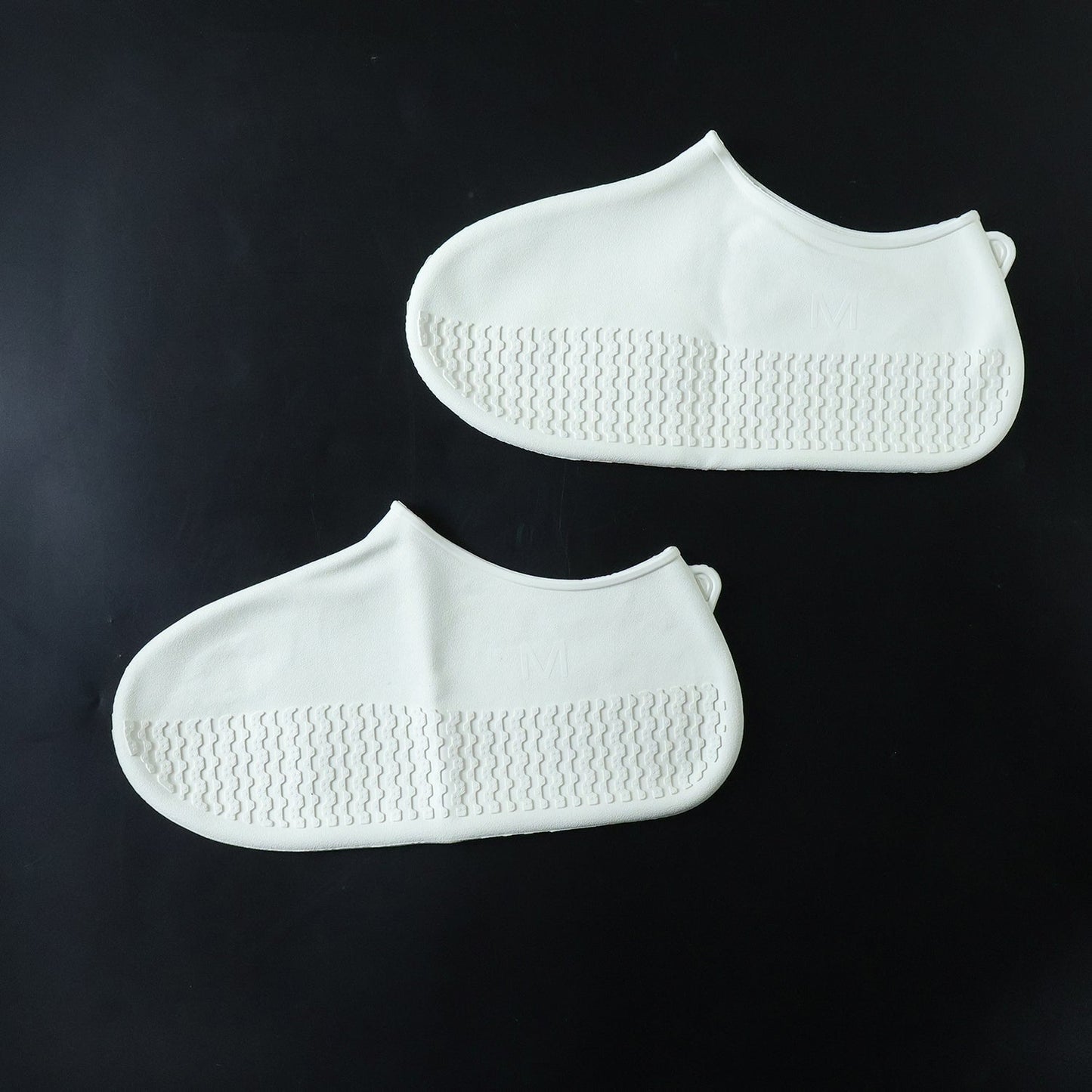 Waterproof Silicone Shoe Cover White Color (1 Pair, Medium Size)