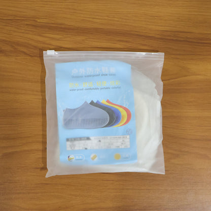 Waterproof Silicone Shoe Cover White Color (1 Pair, Medium Size)