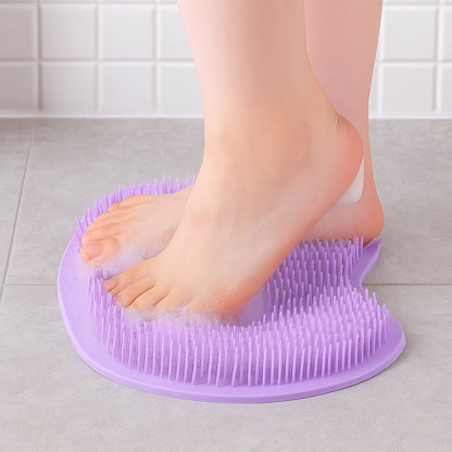 Purple Silicone Bath Massage Cushion – Suction Cup Exfoliating Foot Scrubber & Mat