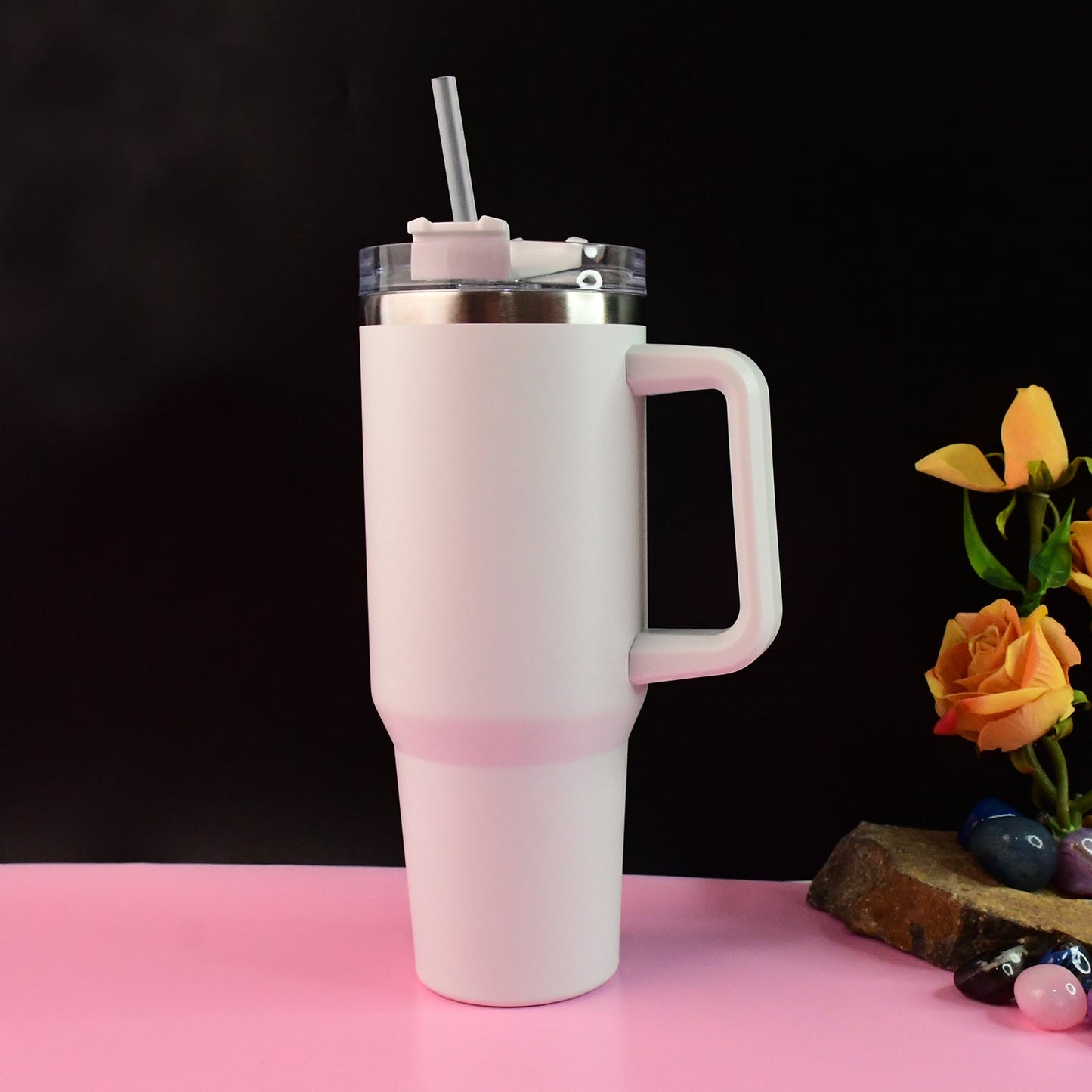 White Extra Large Insulated Travel Mug, Tumbler (1200ML - 1 Pc)