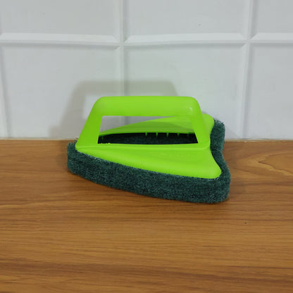 Bathroom Brush with abrasive scrubber for superior tile cleaning