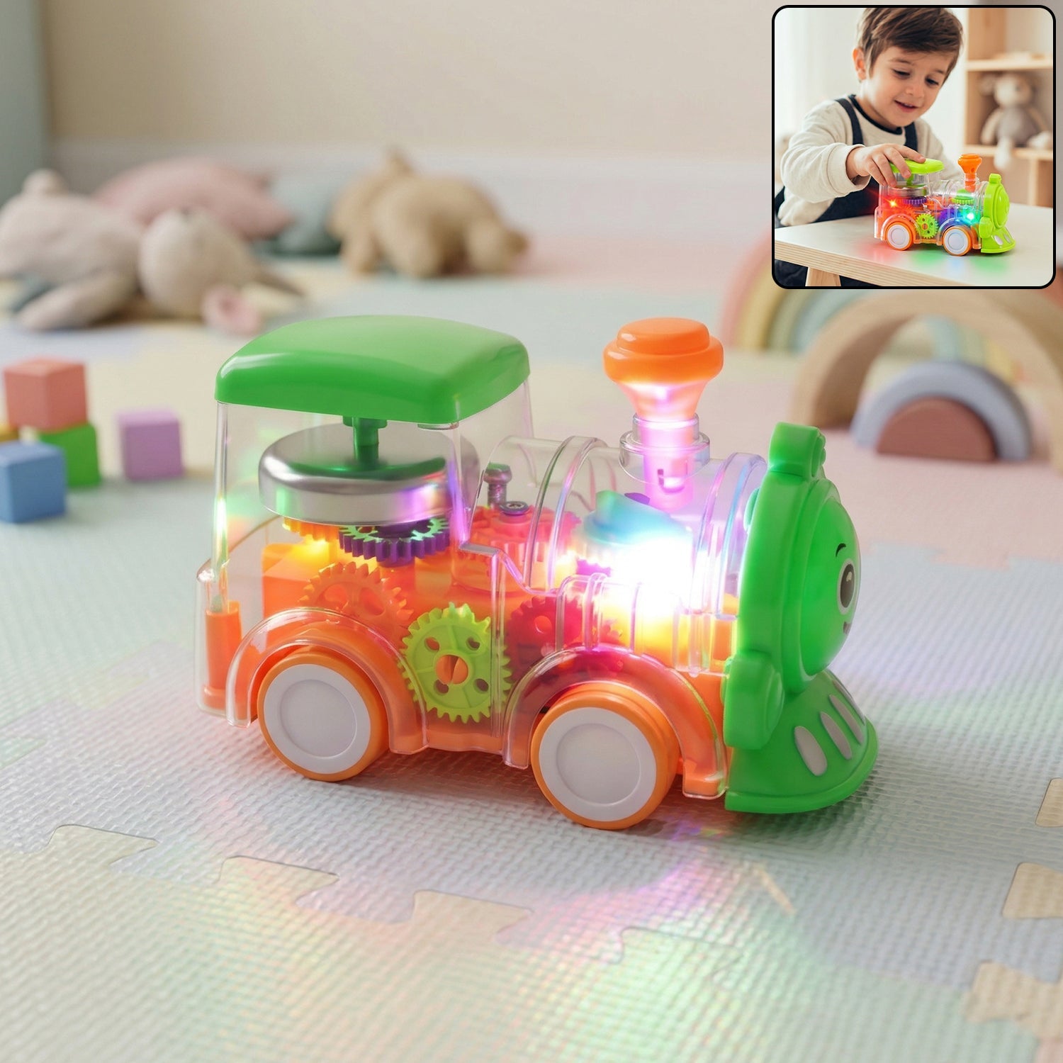 Kids transparent train toy