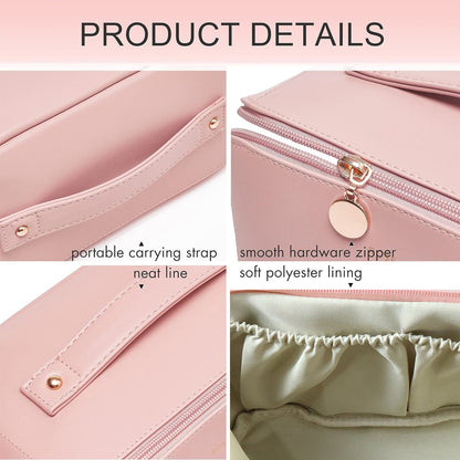 Portable Multi-Compartment Makeup & Toiletry Organizer Pouch (1 Pc)