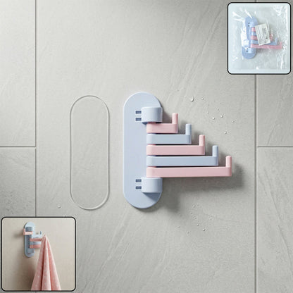 Wall mounted foldable towel rack