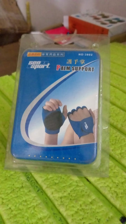 Palm Support Gloves – Half Finger Gym Exercise Gloves for Outdoor Training