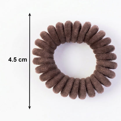 Soft Stretchable Telephone Wire Style Hair Bands Set (1 Pc)