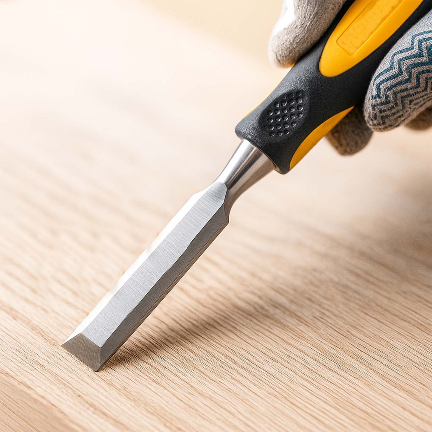 Heavy-Duty Woodworking Chisel with Ergonomic Handle (12mm / 1 Pc)
