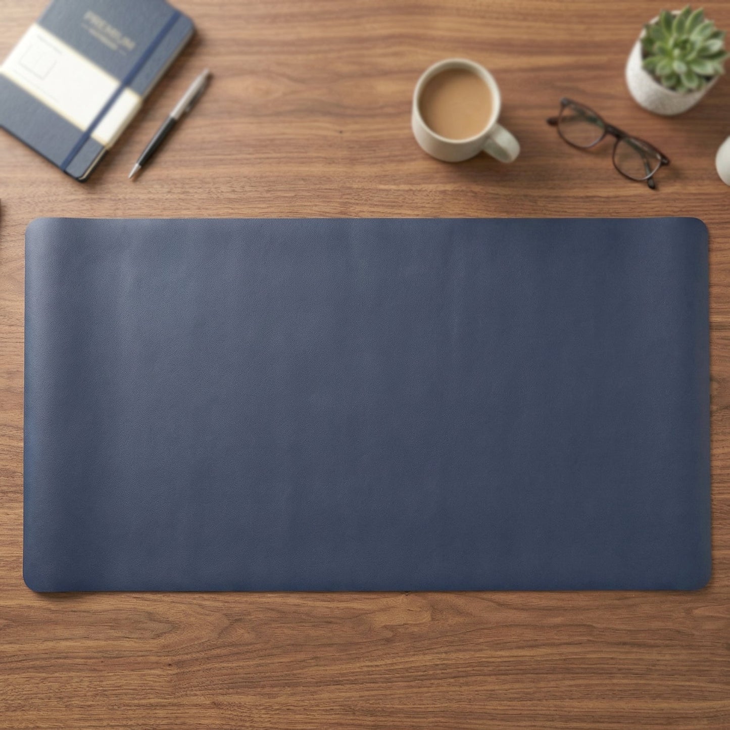 Premium Leather Finish Large Desk Mat Mouse Pad (1 Pc, 90x45 Cm)