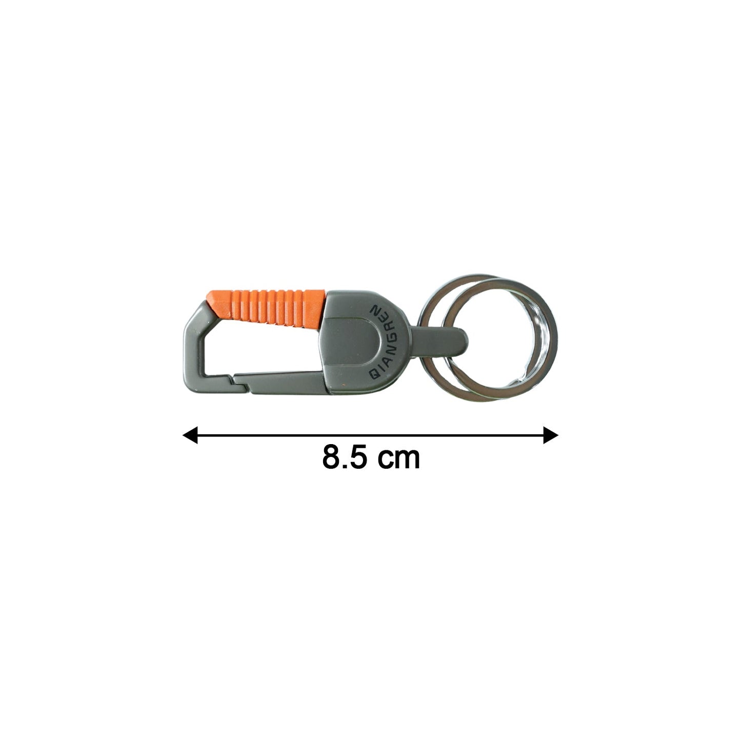Premium Stylish Metal Key Holder with Safety Lock Clip Keychain (1 Pc)