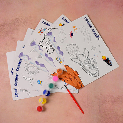 Cosmic Space Theme Kids Painting and Coloring Kit