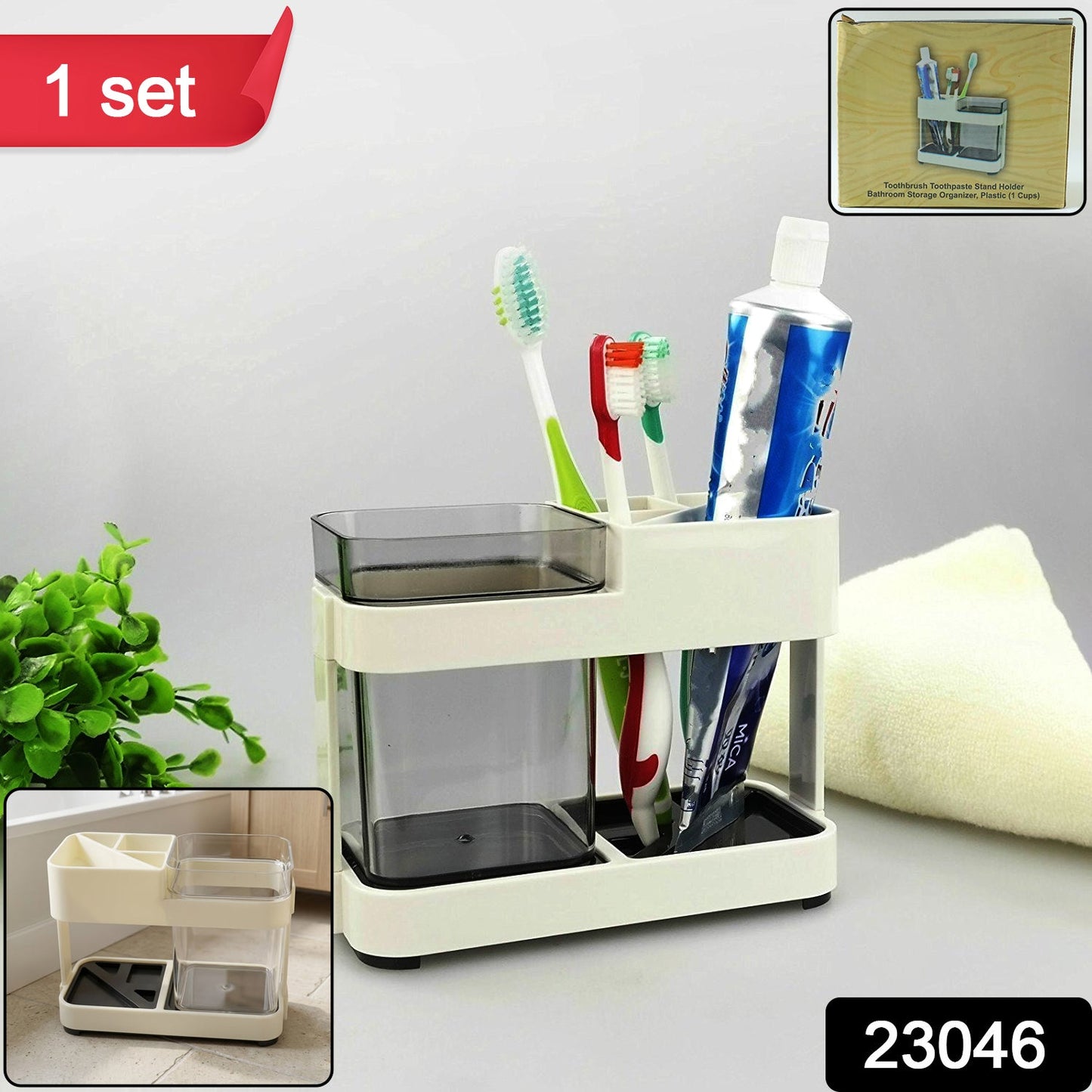 bathroom toothbrush organizer stand