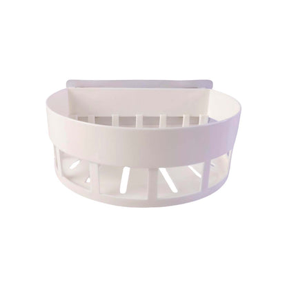 Self-Adhesive Corner Bathroom Shelf with Fast-Drain Holes (1 Pc)