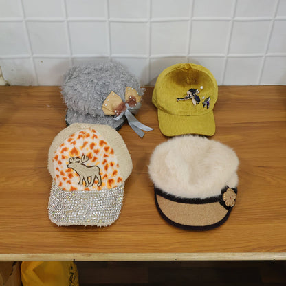 Stylish Winter And Summer Designer Cap (1 Pc, Mix Design)