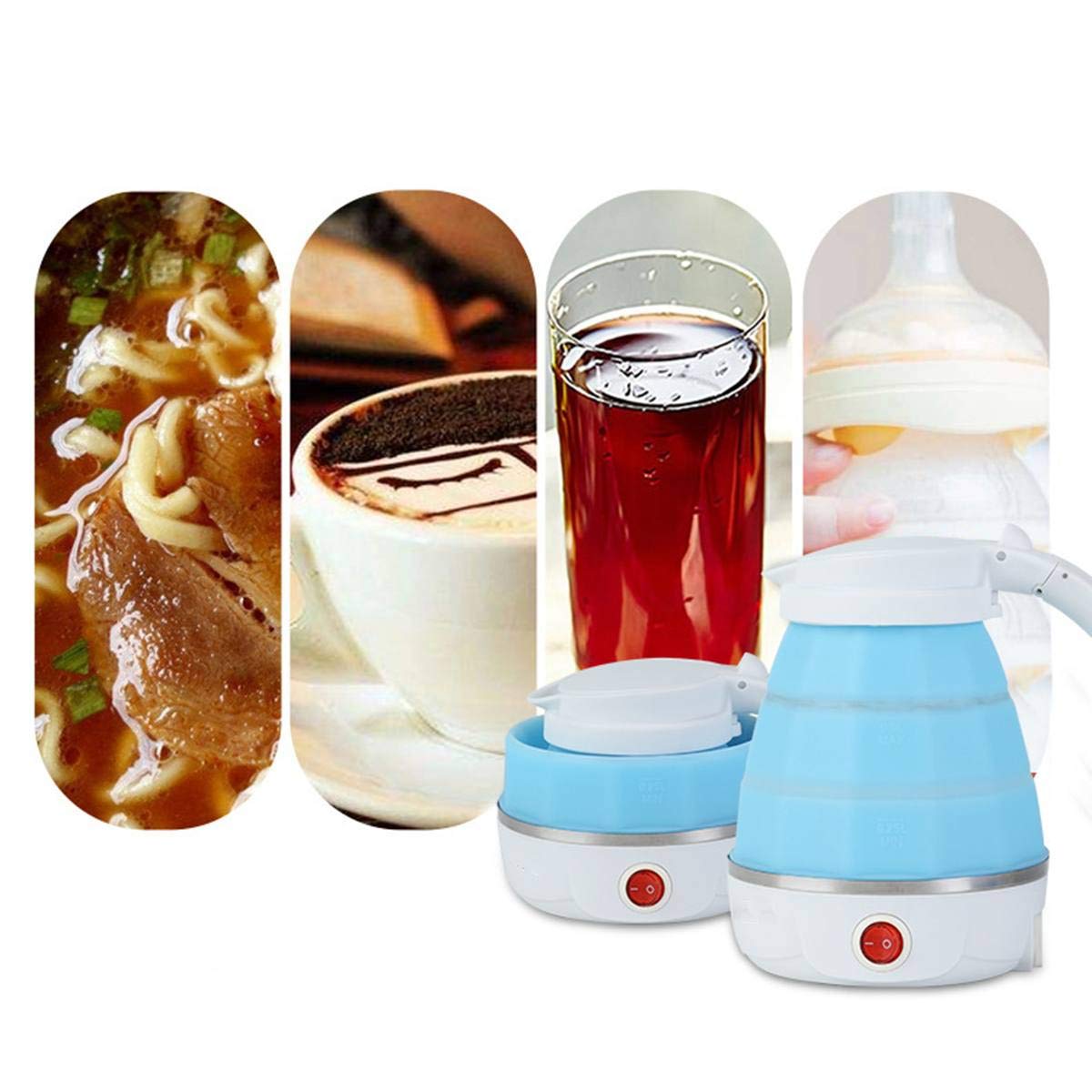 Silicone camping electric kettle